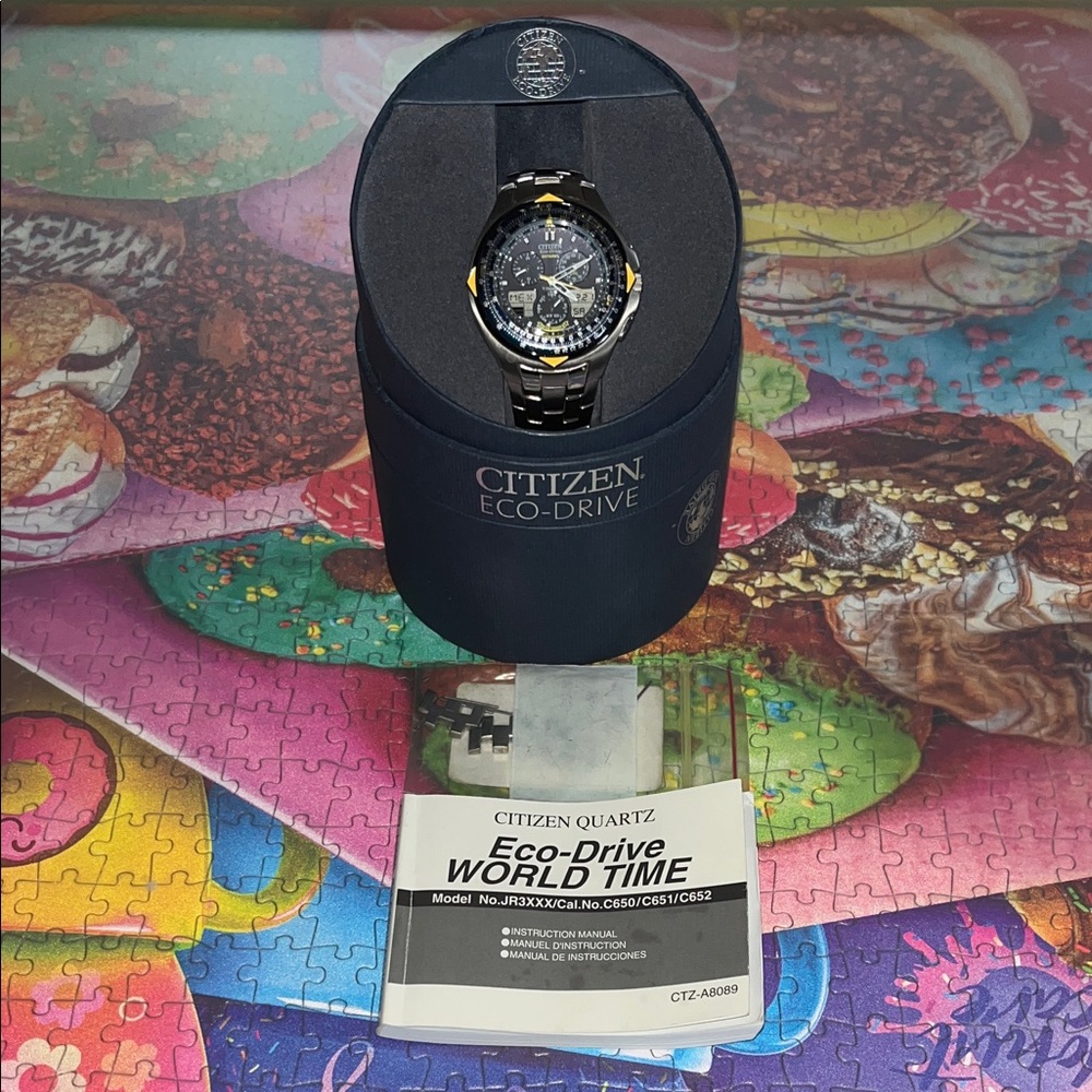 Citizen Eco-Drive Skyhawk Blue Angels Edition Titanium Watch - Picture 2 of 11